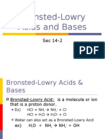 Sec 14.2 Brownsted-Lowry