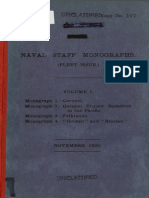 Naval Staff Monographs Vol. I - Admiralty