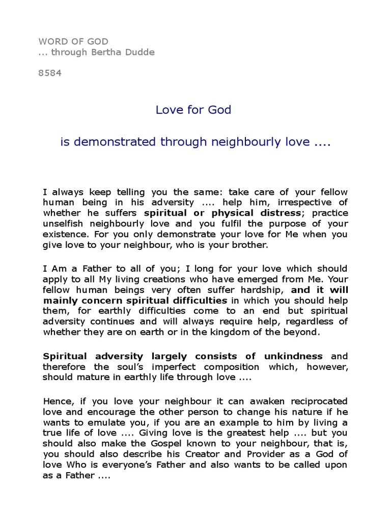 love of god essay