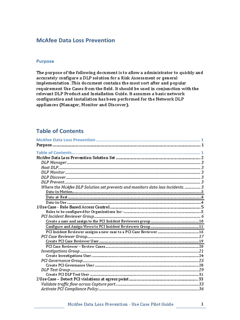 Data Loss Prevention Pilot Guide | PDF | Payment Card Industry Data ...