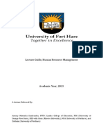 University of Forthare Human Resource Management Pad 211[1]