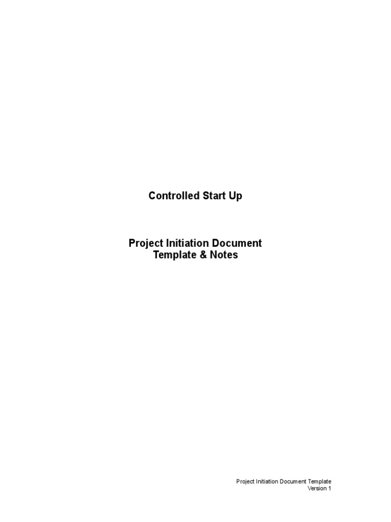 Project Initiation Document Template | PDF | Computing And Information ...