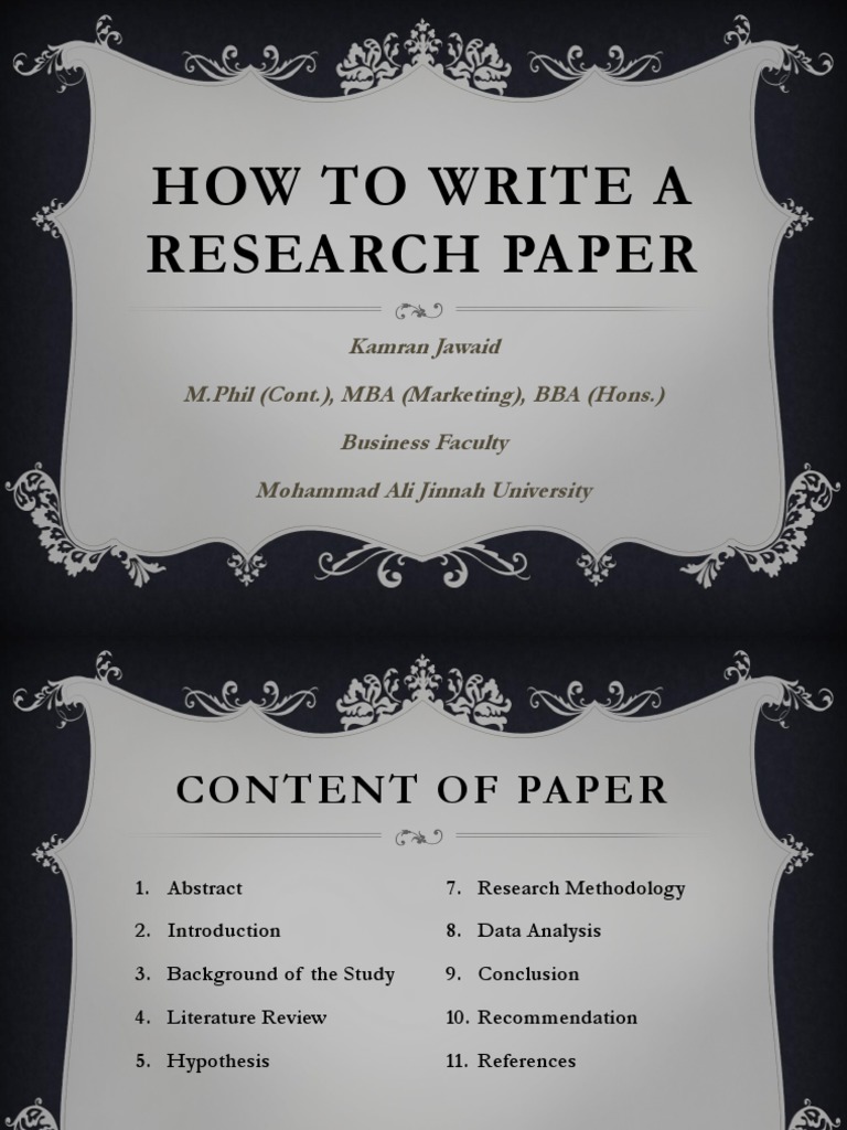 How To Write A Research Paper | PDF | Quantitative Research | Hypothesis