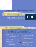 Introduction To Green Buildings: CT - LAKSHMANAN B.Arch., M.C.P