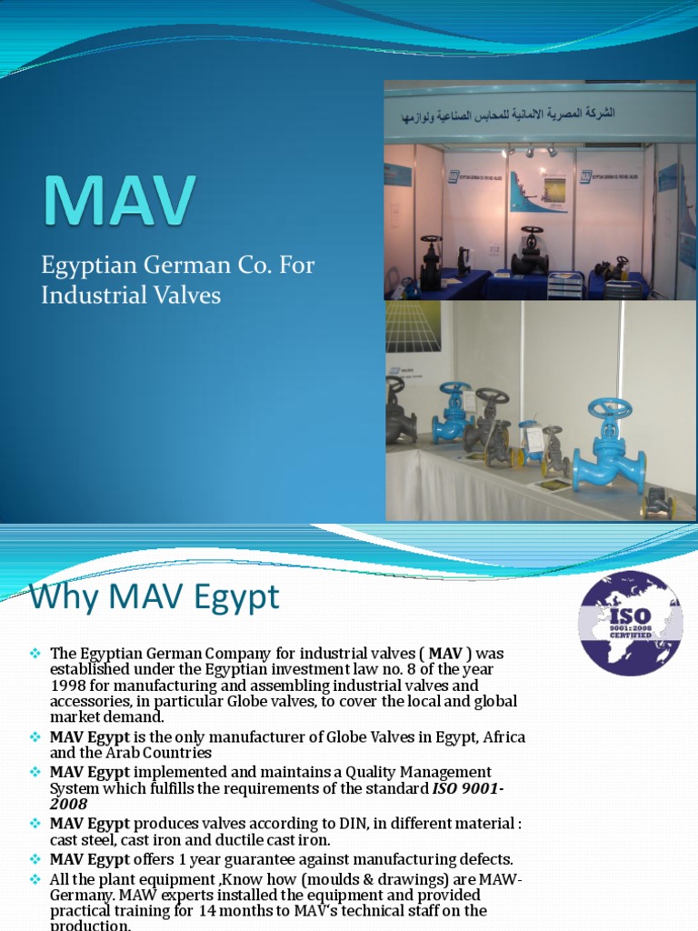Egyptian German Co. For Industrial Valves Download Free PDF Valve