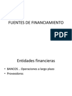 Fuentes de Financiamiento