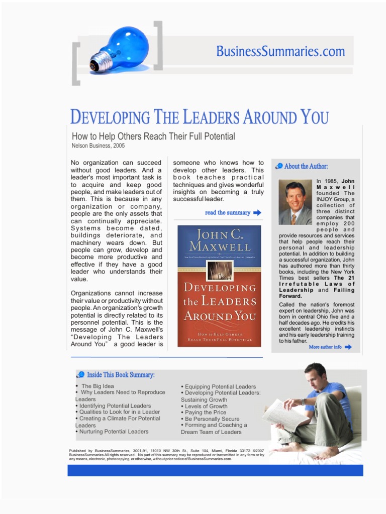 Developing The Leaders Around You | PDF | Leadership | Mentorship