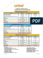 Academic Calendar 2014 For Undergraduate As at 15 Nov 2013