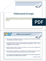 Unfocused Groups: "Efficacy in Context??"