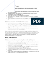 Types of Judicial Powers