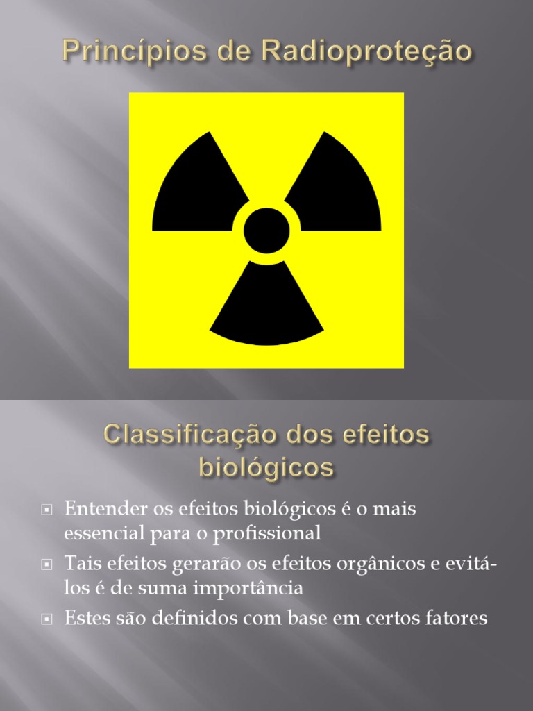 Princípios da Radioproteção e Dose Efetiva | PDF | Radioatividade ...