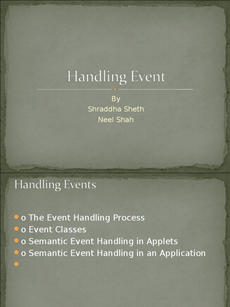 Java Event Handling Overview | PDF | Graphical User Interfaces ...