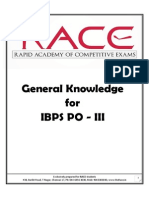 RACE GK For IBPS PO $$