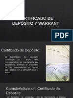 Certificado de Depósito y Warrant