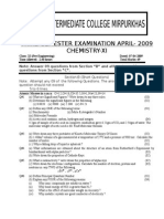 Third Semester Examination April-2009 Chemistry-Xi: Questions From Section "C"