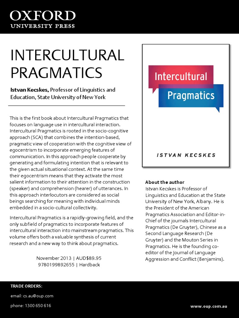 Intercultural Pragmatics Flyer | PDF | Cross Cultural Communication ...