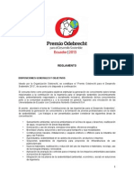 Premio Odebrecht Ecuador-Reglamento