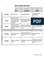 Healthy Teeth Rubric