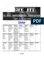 Rugby Fit 21 Day Schedule