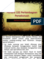 Perkara 152 Perlembagaan Persekutuan