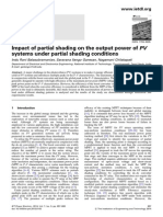 Impact of Partial Shading On The Output Power of PV Systems Under Partial Shading Conditions
