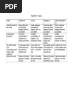 Rubric Role Play