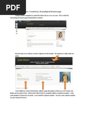 Creating Your Chronological Resume