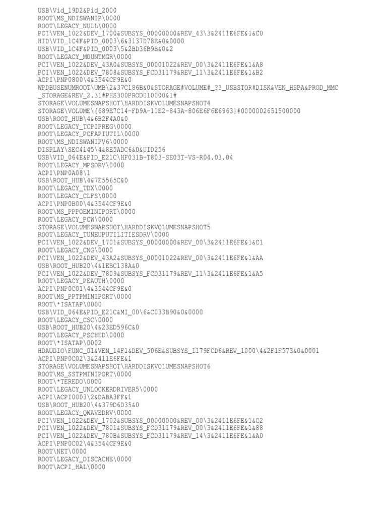 Device Driver Identifiers List | PDF | System Software | Booting