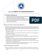 Department of Transportation: The President's 2009 Budget Will