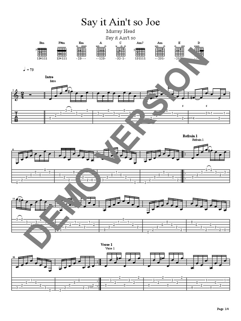 Murray Head Say It Ain T So Joe Songs Musical Forms