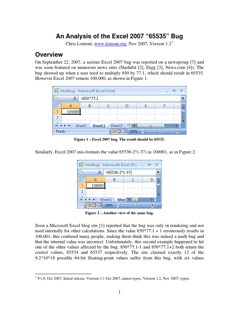An Analysis of The Excel 2007 
