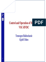 Control and Operation of Multi Termina VSC HVDC