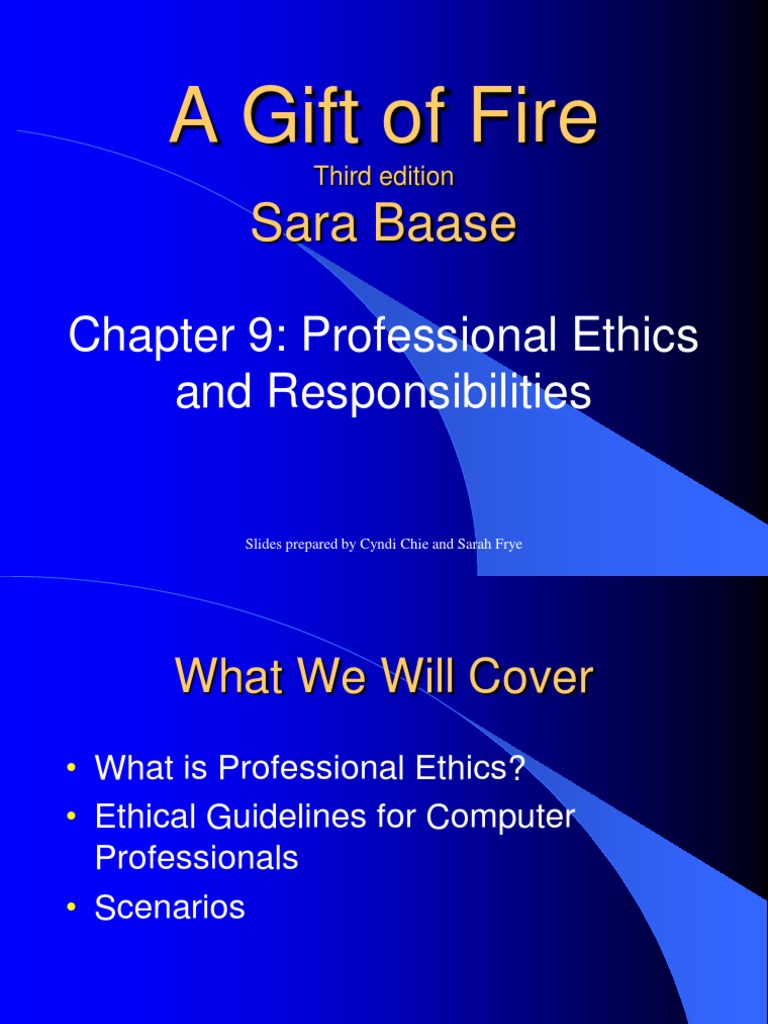 A T Of Fire Chapter 9 Pdf Professional Ethics Programmer 