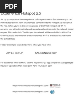 HotSpot 2.0 Experience - MWC2014 - Mobile World Congress 2014 - Passpoint - Apple - Samsung - Cisco