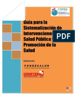 Guia para La Sistematizacion de Intervenciones en Salud Publica y Promocion de La Salud