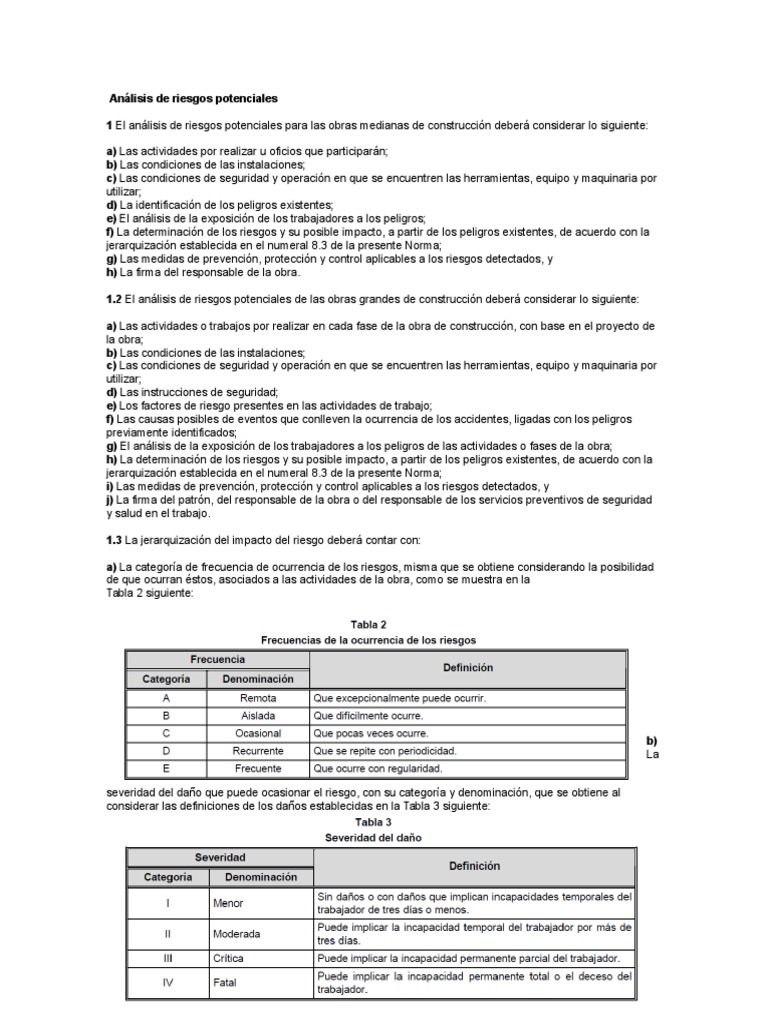 Análisis de Riesgos en Construcción | PDF | Riesgo | La seguridad