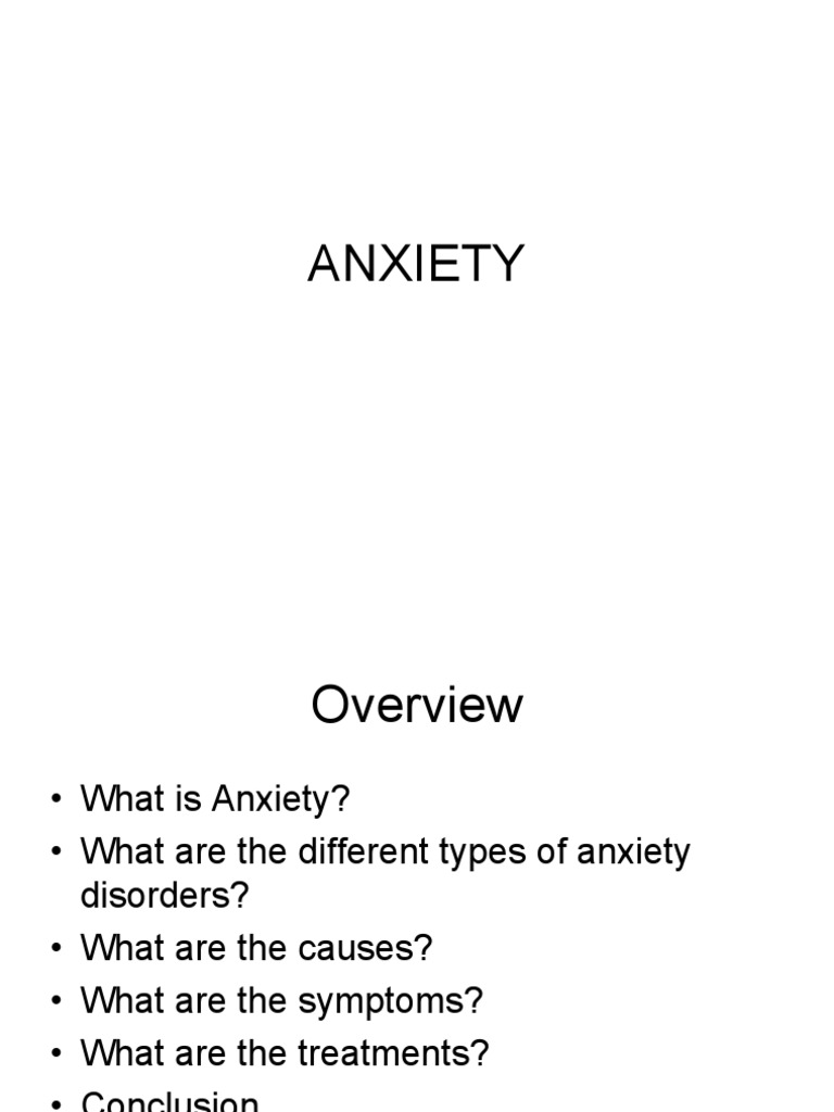 Understanding Anxiety Disorders and Treatments | PDF | Anxiety Disorder ...