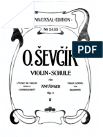 Sevcik Violin School for Beginners Op6 Band2