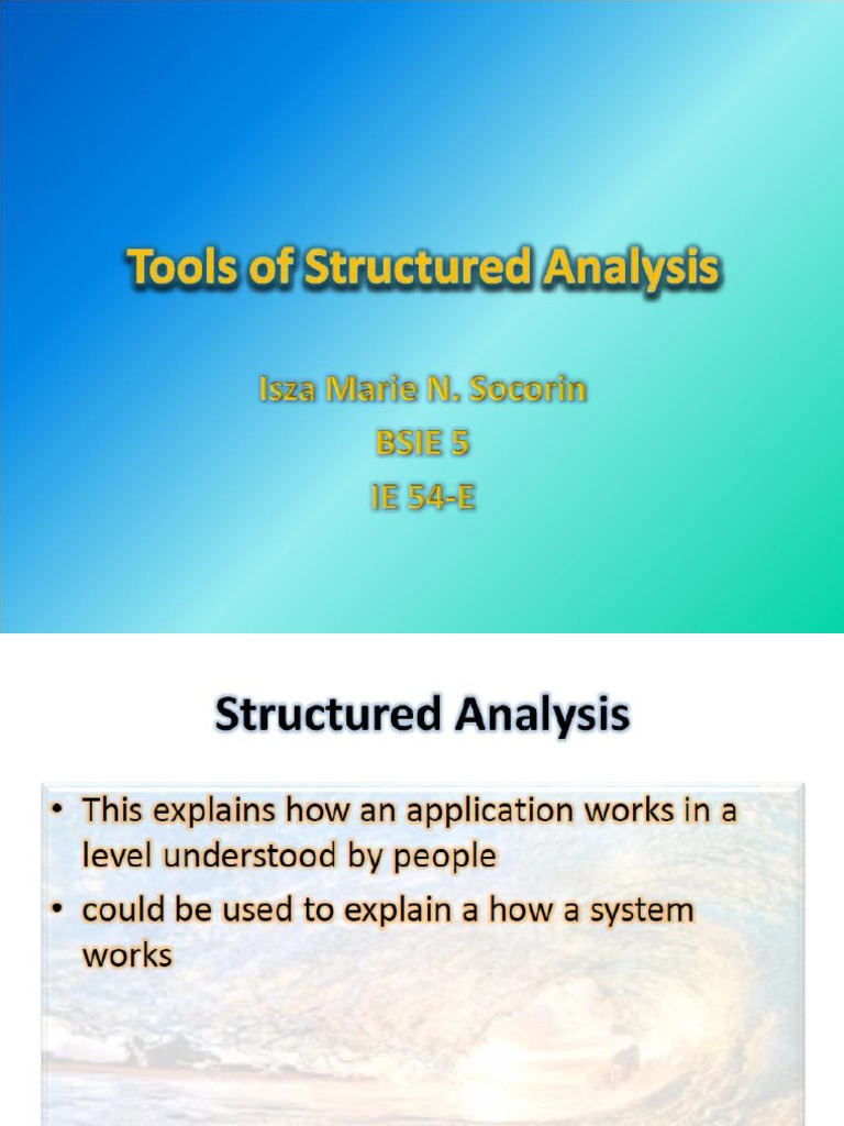 Tools of Structured Analysis | PDF
