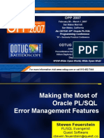 Error Management in Oracle PL/SQL