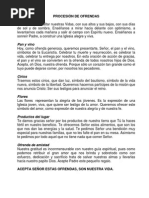 Presentación de Ofrendas en la Misa | PDF | Amor | eucaristía