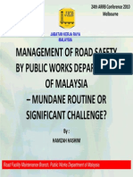 Management of Road Safety by Public Works Department of Malaysia