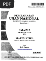 Pembahasan Soal UN Matematika Program IPA SMA 2013 Paket 4