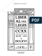 Aiwass Liber AL Vel Legis Sub Figura CCXX O Livro Da Lei Versao 1.3