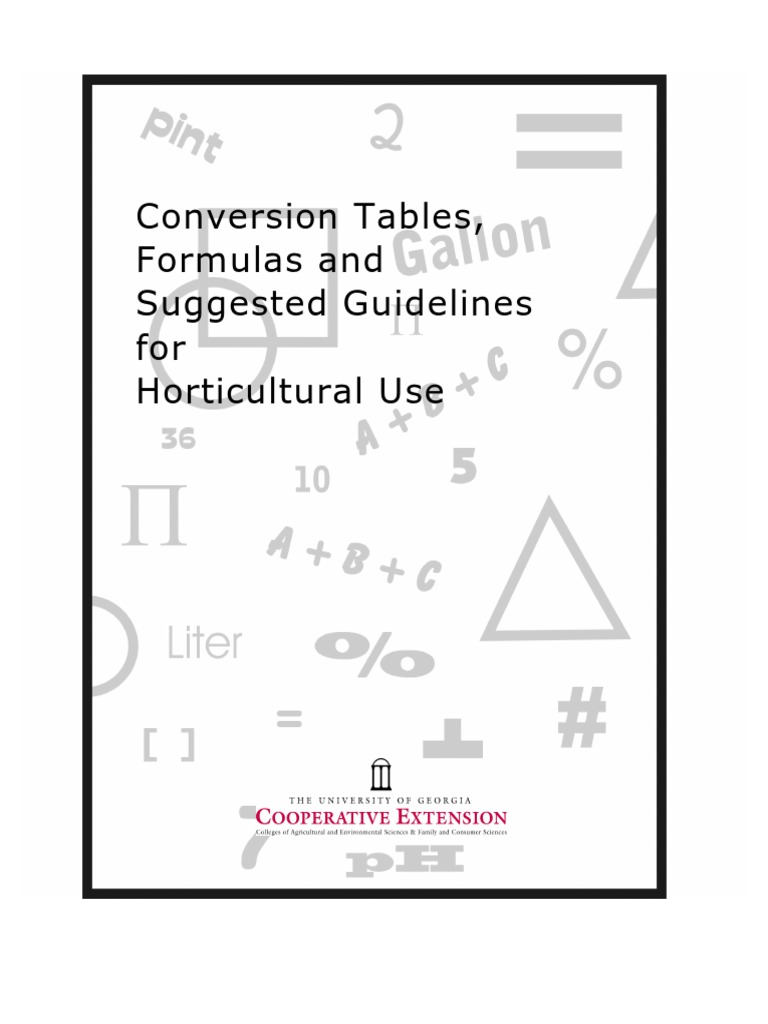 Conversion Tables | PDF | Gallon | Fertilizer