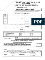 Sez Carnival 2014 Pre-Nomination Form