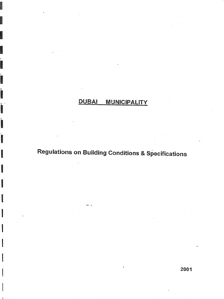 DUBAI MUNICIPALITY Regulations On Building Conditions