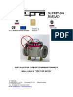 IOM Ball Valve Top Entry