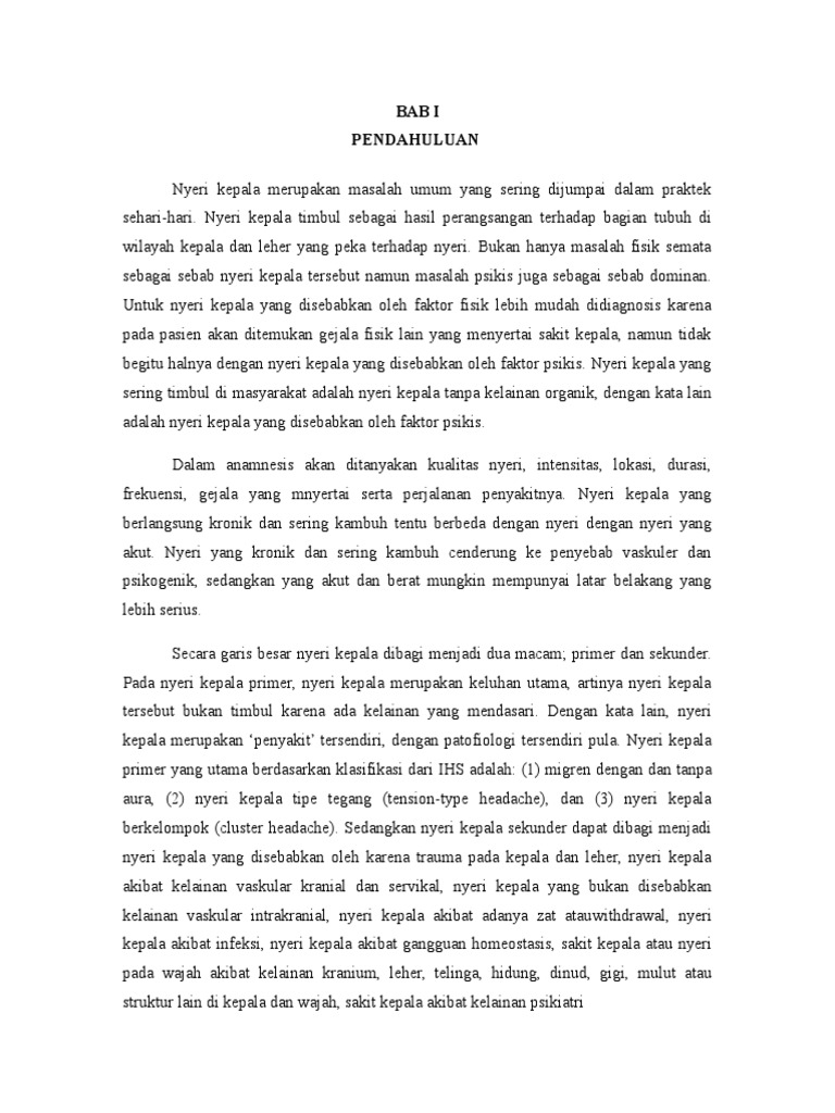 Makalah Nyeri Kepala Neurologi