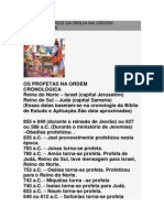 Profetas e Reis Da Bíblia Na Ordem Cronológica